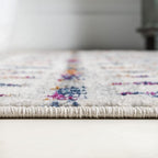JONATHAN Y Boho Vintage Diamond Cream/Multi Indoor Area Rug 4X6 ft, Moroccan - Image 10