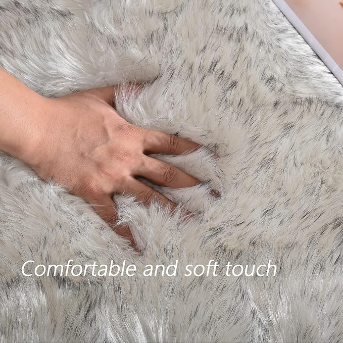 Latepis White with Grey Tips 2x10 Runner Rug - Image 4