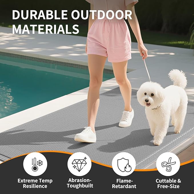 Front Door Mat 24''x71'', Drainage Heavy Duty Dirt Trapping Non-Slip Doormats - Image 5