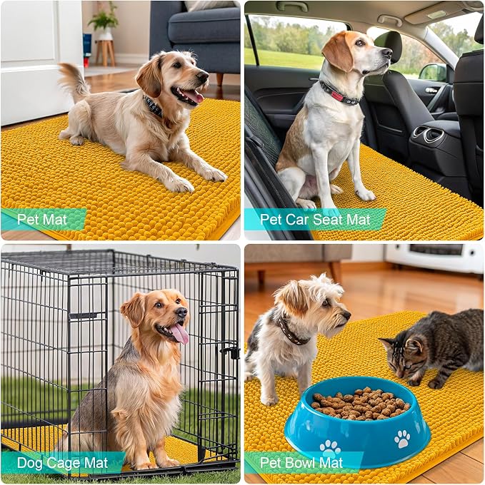OLANLY Dog Door Mat for Muddy Paws 36x24, Absorbs Moisture and Dirt, Absorbent - Image 7