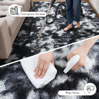 Fluffy Rug Shaggy Area Rug, Mottling Black 4x6 Area Rugs - Image 7