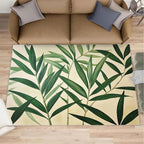 4x6 Bamboo Leaves Cafe Rug by Unknown