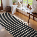 Lahome Striped Easy Jute Runner Rug, 2x8 Kitchen Rug Non Slip Washable Outdoor - Image 2
