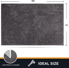 PURRUGS Easy Care Area Rug 4ft x 6ft, Non-Slip Machine Washable Entryway Rug - Image 2