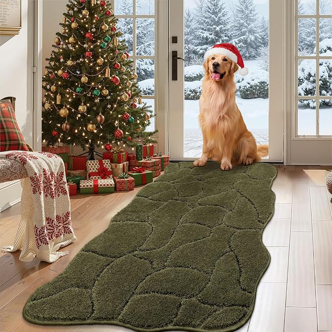 Large Dog Door Mat for Muddy Paws, 22x47 Absorbent Dirt Trapper Long Door Mat by BSICPRO