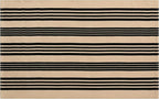 Black and Khaki Striped Rugs 3x5, Outdoor Cotton Hand Woven Front Door Mat - Image 9