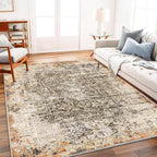 Area Rug 8'x10' Washable Vintage Traditional Mat Distressed Indoor Foldable - Image 3