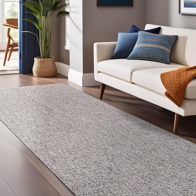 Easy Jute Rugs 2x7 Gray Color Living Room Indoor Outdoor Runner Rug - Image 3