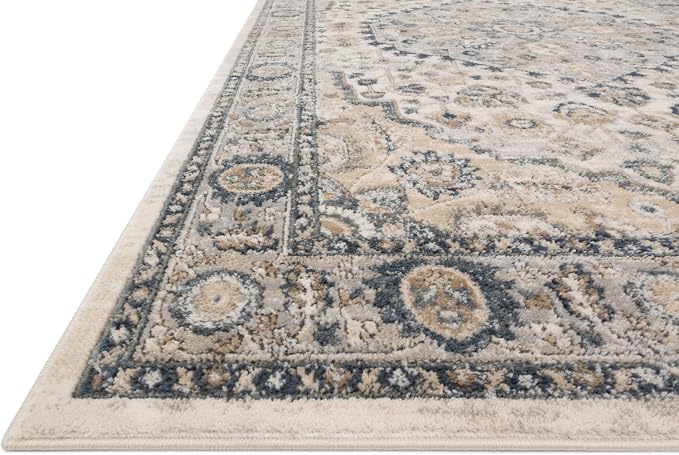 Loloi Teagan Collection TEA-01 Natural/Lt. Grey 2'-8" x 10'-6" Runner Rug - Image 7