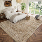 Washable 10x14 Area Rugs for Living Room, Boho Non-Slip Vintage Distress Large - Image 2