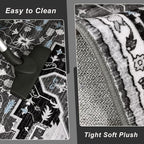 4x6 Black Grey Area Rug for Living Room, Machine Washable Rugs - Image 6
