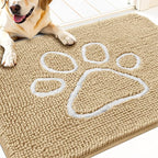 OLANLY Dog Door Mat for Muddy Paws 30x20, Paw Print Design, Absorbs Moisture by OLANLY