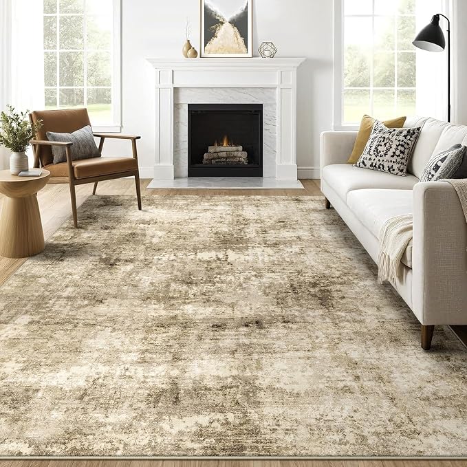 8x10 Machine Washable Area Rug for Living Room, Kids and Pets Friendly for by GERUIMO