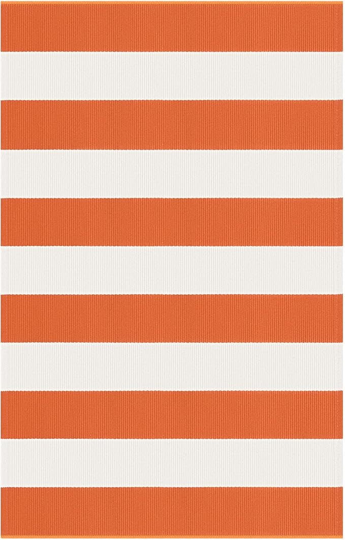 KOZYFLY Striped Rug 27.5x43 Inches Orange and White Halloween Fall Front Door - Image 8