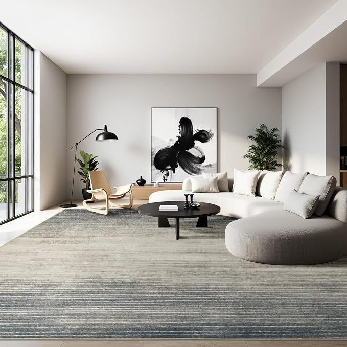 Joydeco 8x10 Area Rugs for Living Room, Washable Modern Abstract Non Slip Soft by JOYDECO