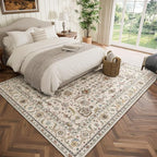 Washable 6x9 Area Rugs for Living Room, Boho Non-Slip Vintage Distress Large - Image 2
