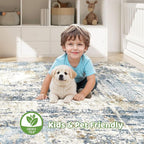 10x13 Area Rug Living Room: Washable Large Abstract Modern Soft Rugs Stain - Image 6