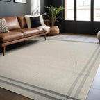 Easy Jute Rugs 5x7 Bordered Bone Color Living Room Indoor Outdoor Area Rug by Unknown