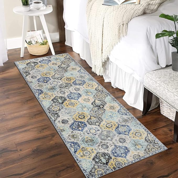 Lahome Moroccan Washable Hallway Runner Rug, Oriental Vintage Non-Slip Laundry - Image 6