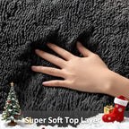 Ophanie 6x9 Black Rugs for Living Room, LargeFluffy Shag Fuzzy Plush Soft - Image 2