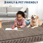GarveeHome 4x6 Rug Small Washable Living Room Rug Modern Bordered Area Rugs - Image 3