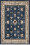 RUGGABLE Washable Vintage Area Rug – Verena Sapphire 4x6, Stain-Resistant by RUGGABLE