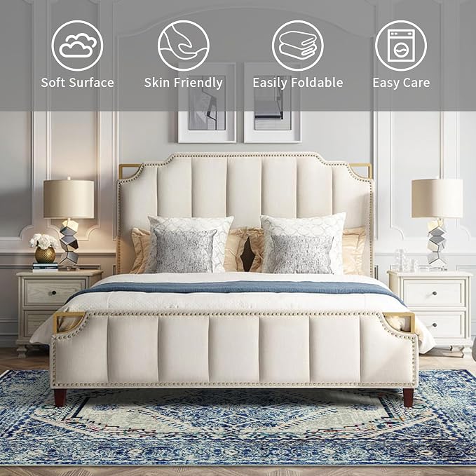 Easy-Going Area Rug 5x7 Washable Boho Rugs - Image 4