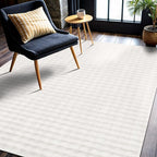 CAMILSON Modern White Non Slip Rug 5x7 Ultra Soft High Pile Area Rugs Non Skid - Image 6