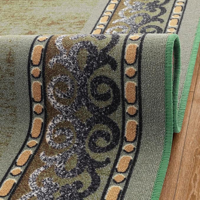 Antep Rugs Alfombras Bordered Modern 5x7 Non-Slip Low Pile Rubber Backing - Image 8