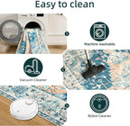 YJ.GWL Area Rugs for Living Room 8x10 Machine Washable Rugs, Non Slip Floral - Image 9