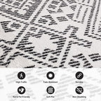 Rugshop Boho Cream Tribal Area Rug 4x6 Modern Indoor Carpet - Image 4