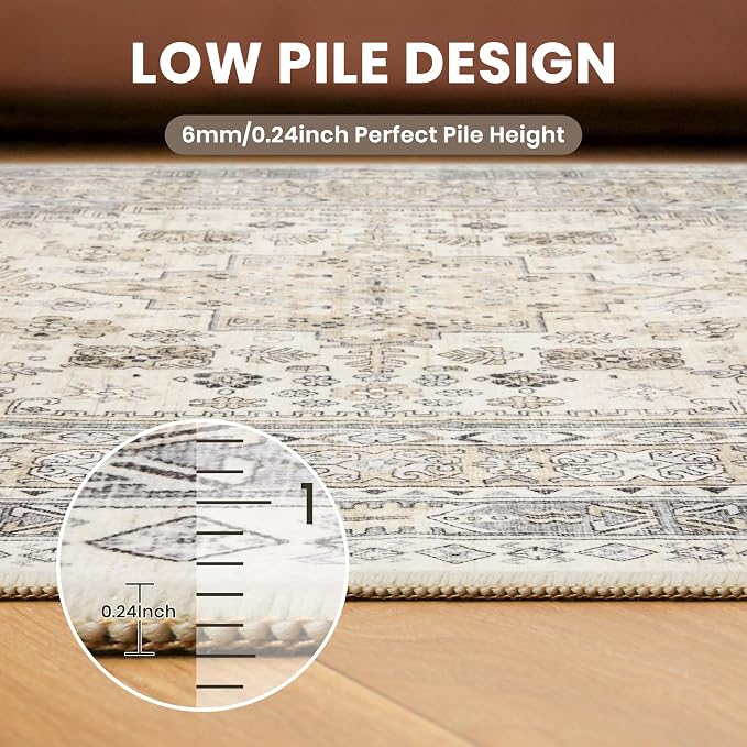 zesthome 10x14 Area Rugs, Stain Resistant Washable Rug, Ultra-Thin Rugs - Image 7