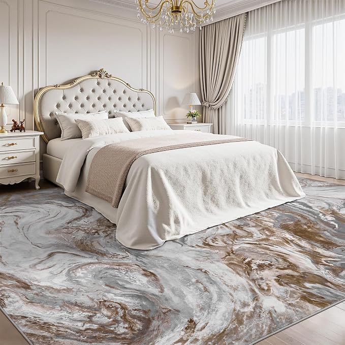 4x6 Washable Area Rugs for Living Room, Stain Resistant Carpet for Dining Room - Image 2