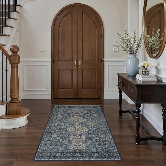 Bavni 3x5 Area Rug for Living Room Bedroom, Washable Boho Print Vintage - Image 3