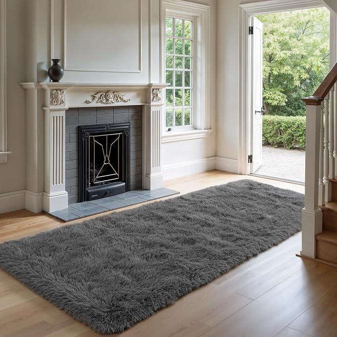 Zentavio Runner Rugs for Hallway 2x6 Shag Soft Bedroom Bedside Rugs Non Slip - Image 7
