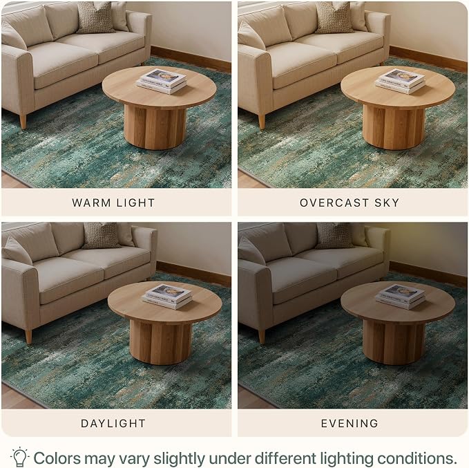 GENIMO Abstract Area Rug 5x7, Washable Modern Rug Non Slip, Low Pile - Image 8