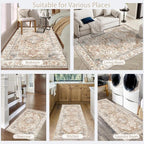 Enkor Runner Rugs for Hallway, 2.6x8 Washable Soft Non Slip Floor Rugs for - Image 7