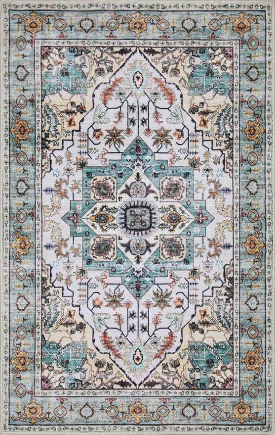 WILLSUN Washable Area Rugs, 3x5 Non-Slip Boho Large Area Rugs - Image 7