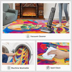 4x5 Abstract Graffiti Indoor Outdoor Rug - Image 7