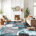Rugshop Contemporary Circle Design Area Rug, Durable Fade-Resistant Carpet - Image 8