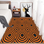 3x5 Geometric Circle Rugs for Bedroom Decor, Washable Retro 60s 70s Geometry - Image 4