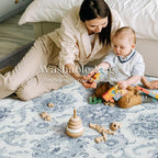 Phantoscope Washable Area Rug 9'x12' Non-Slip, Vintage Neutral Rugs - Image 7