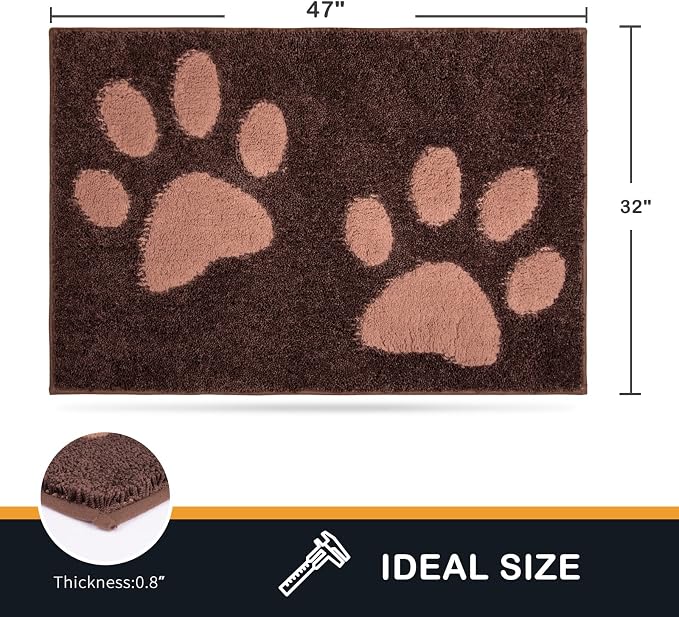 PURRUGS Dirt Trapping Door Mat 32" x 47", Non-Skid/Slip Machine Washable - Image 2