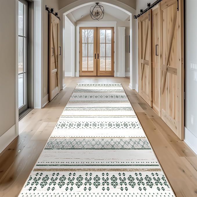 BESTSWEETIE 2x10 Area Rugs for Living Room Washable Moroccan Farmhouse Neutral by BESTSWEETIE