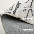 Area Rug 8x8 Rug Machine Washable Non-Slip Low Pile Print Pattern Western Rug - Image 3