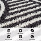 Rugshop Abstract Arch Shag Area Rug Anthracite Dark Gray 4' x 6' Ideal - Image 5