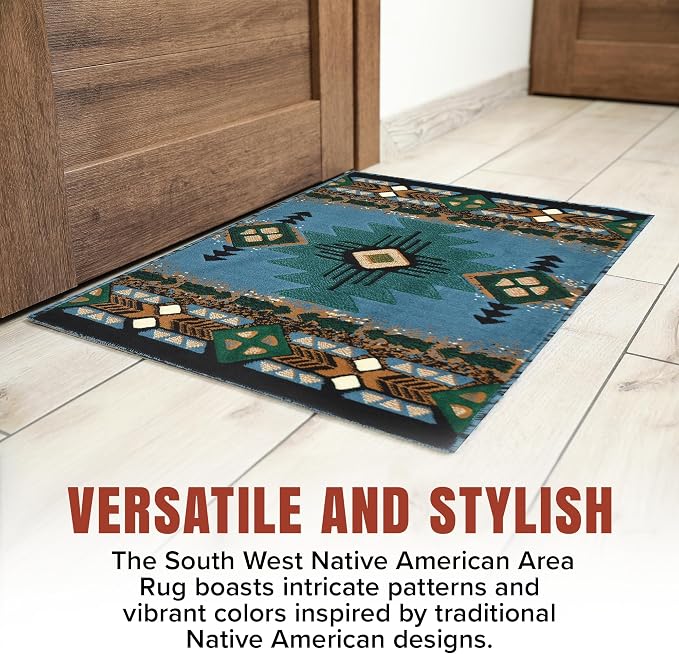 YHSF South West Native American Area Rug C318 - Image 7