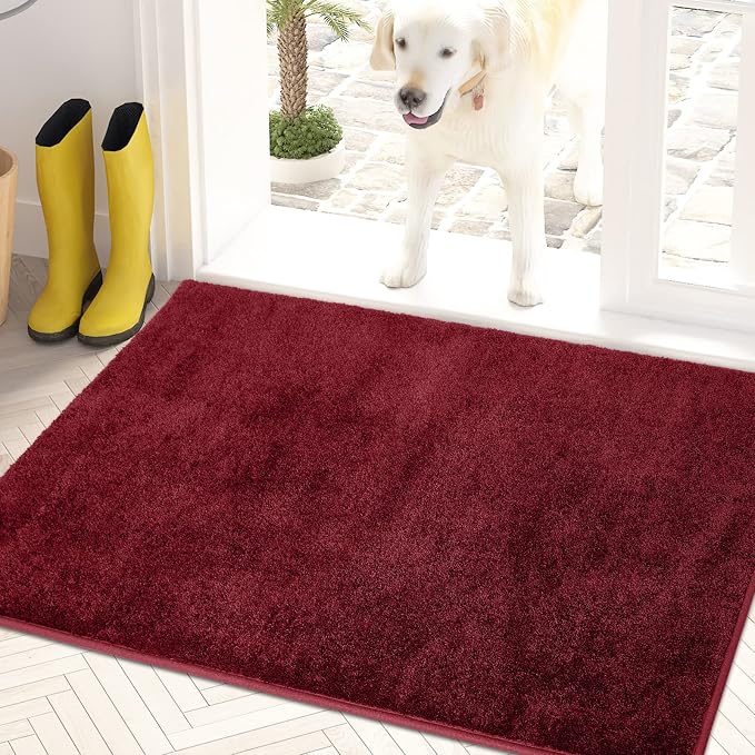 PURRUGS Dirt Trapping Door Mat 20" x 31.5", Non-Slip Machine Washable Entry Rug by PURRUGS