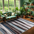 4x6 Abstract Rug for Entryway, Modern Stripe Washable Indoor Entry Way Area Rugs by FLYRUGGO