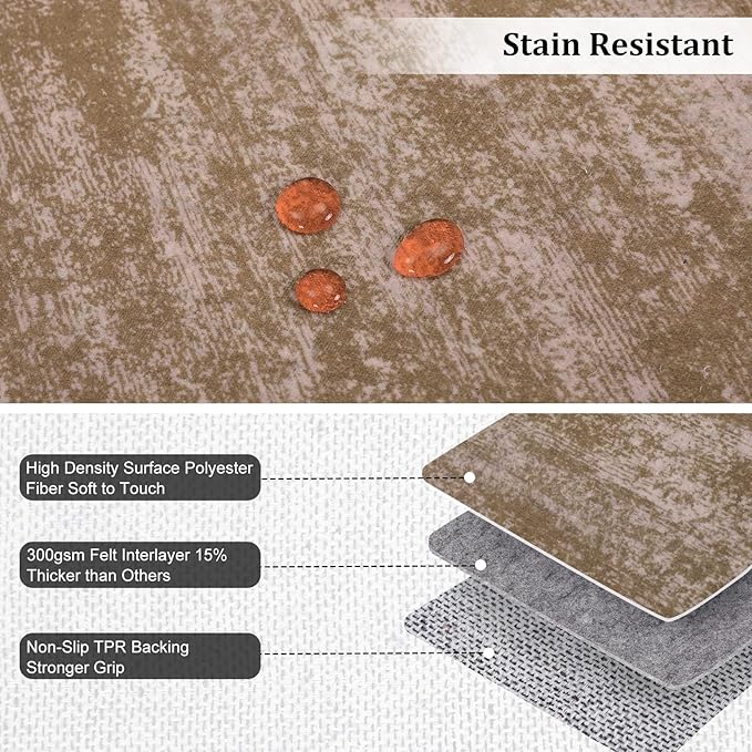 RUGSREAL Living Room Area Rug 10x13 Modern Solid Color Large Bedroom Rug - Image 3